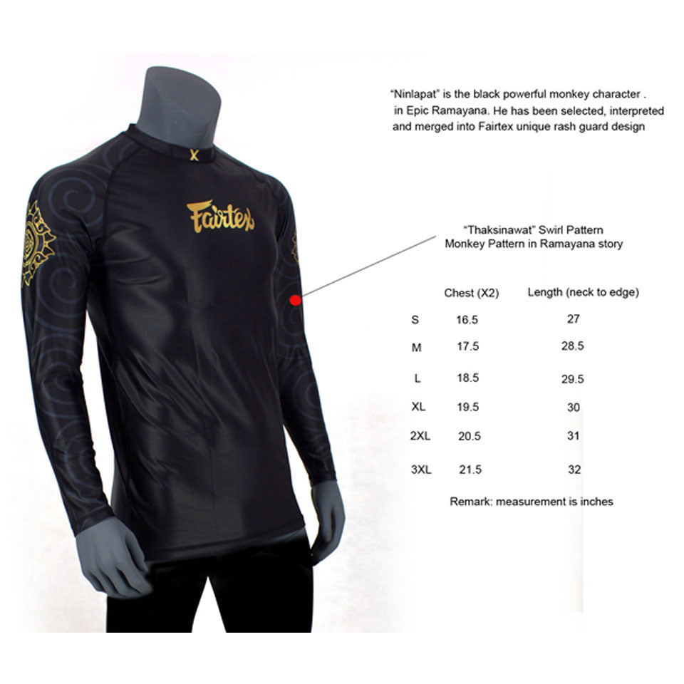 Rash Guard - Fairtex - 'RG6' - Svart