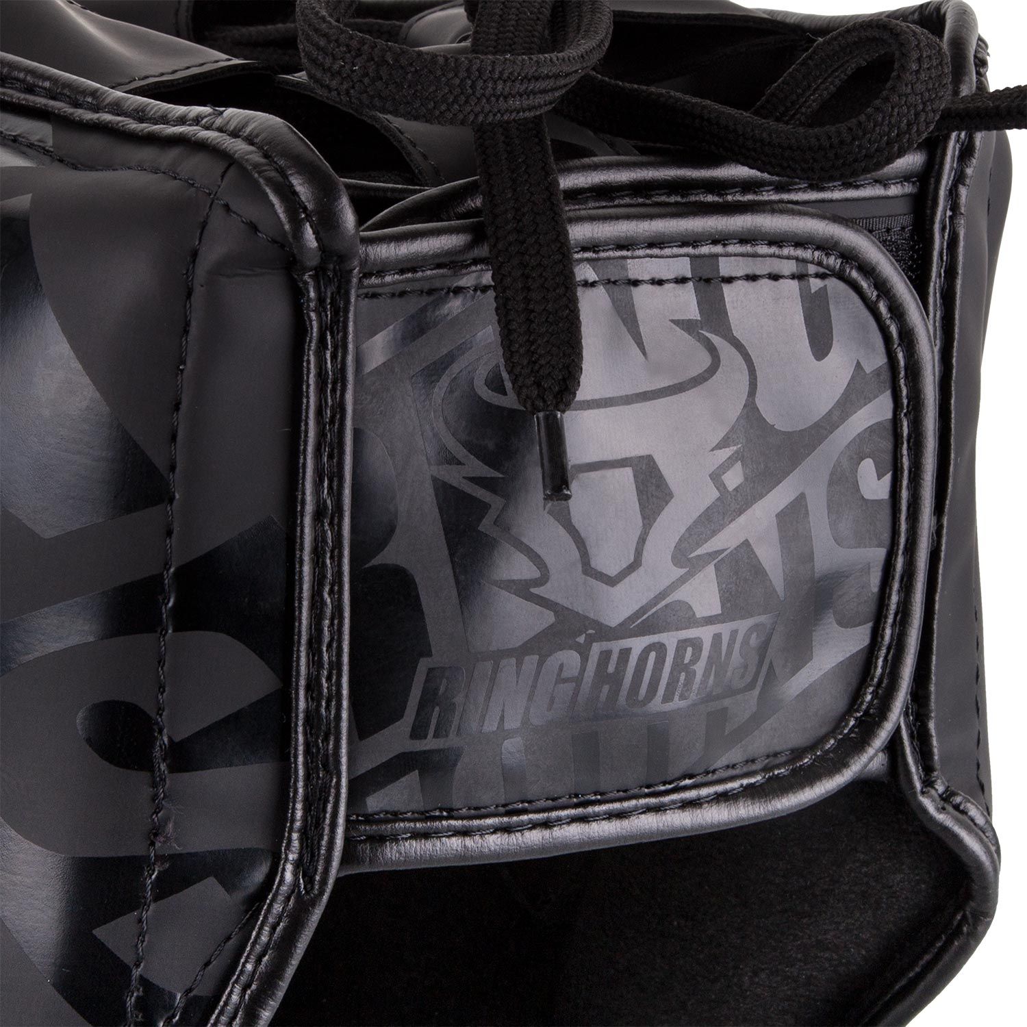 Boxningshjälm - Ringhorn - 'Nitro' - Svart-Svart