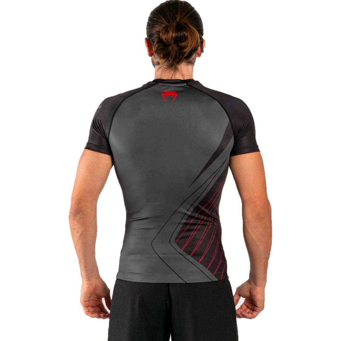 Rash Guard - Venum - 'Contender 5.0' - Svart-Röd - Kortärmad