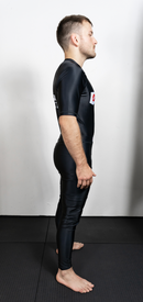 Rash Guard - Nippon Sport - 'Short sleeves' - stor logotyp - Svart