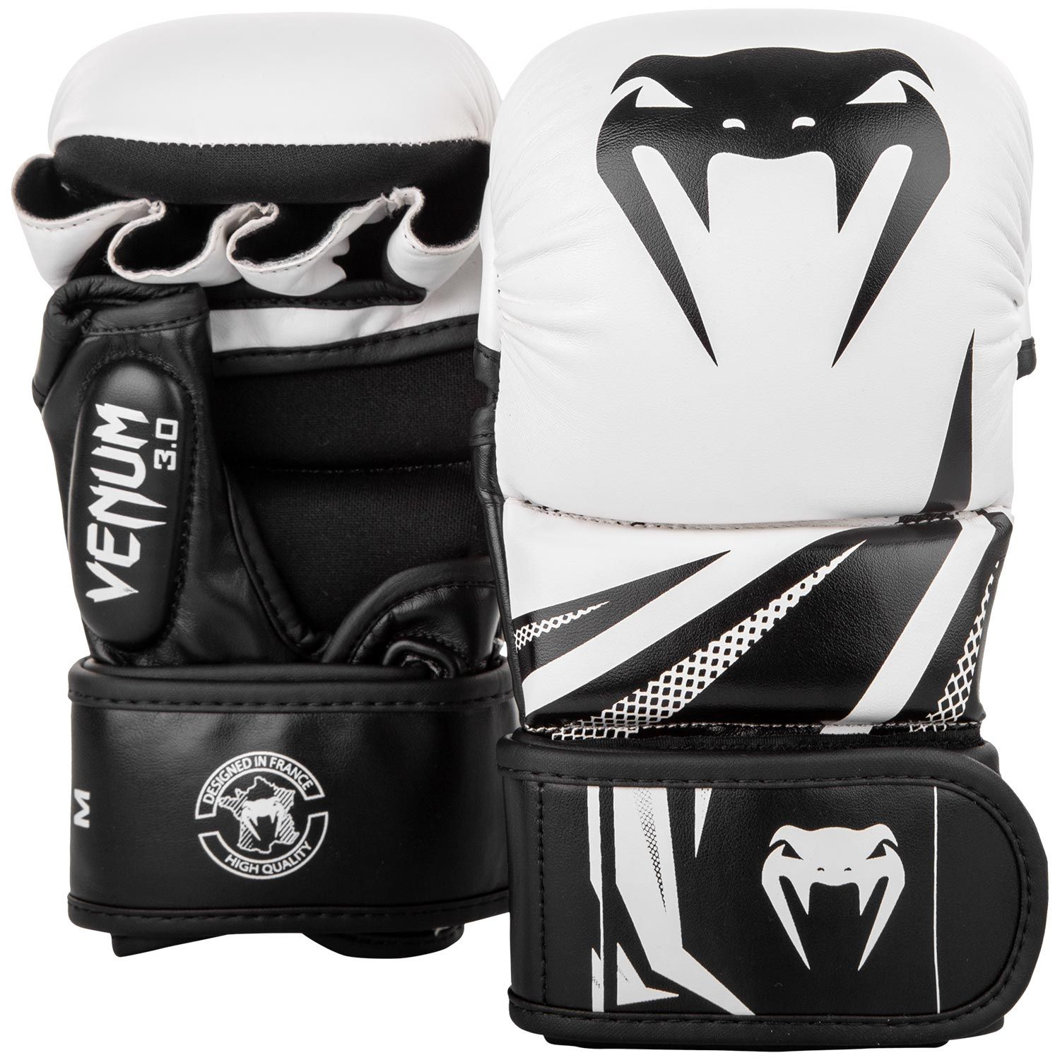MMA Sparring Gloves - Venum - 'Challenger 3.0' - White/Black
