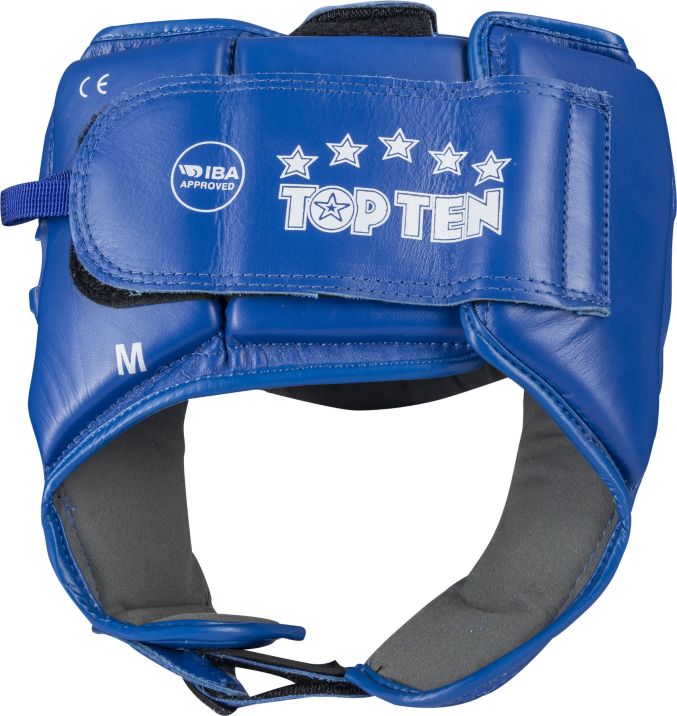 TOP TEN IBA-Godkänd Boxningshjälm (Med Märke) Blå