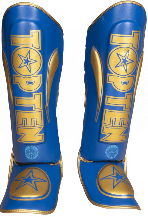 Shin Guard - Top Ten - Star Light WAKO - Blå/Guld