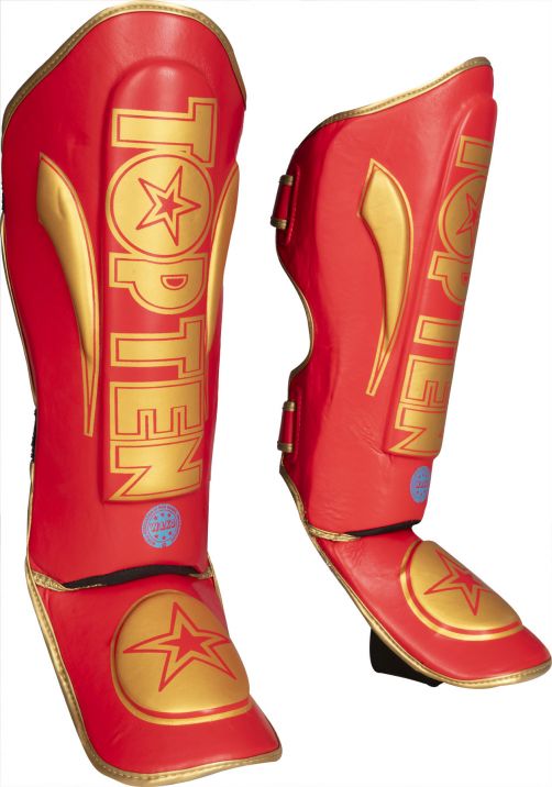 Shin Guard - Top Ten - Star Light WAKO - Röd/Guld