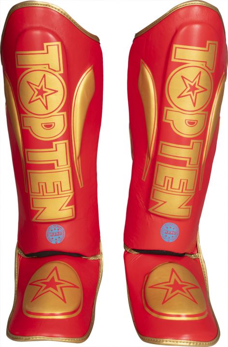 Shin Guard - Top Ten - Star Light WAKO - Röd/Guld