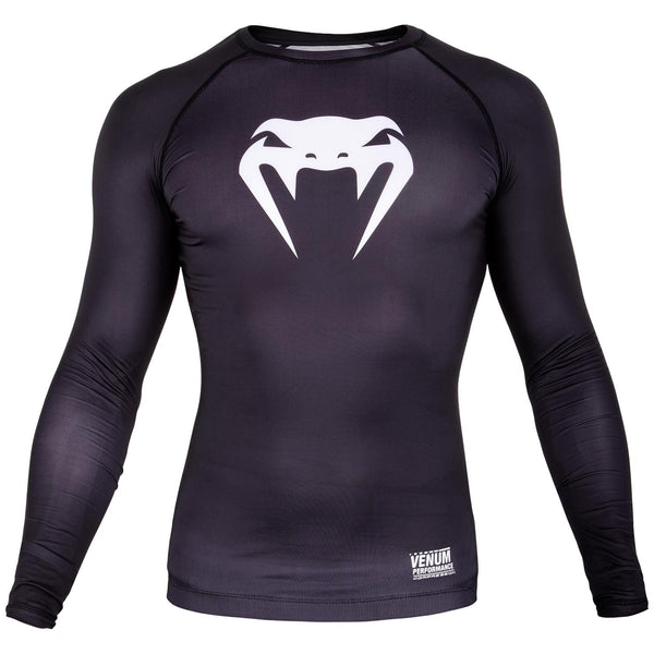 Langærmet Rashguard - Venum - Contender 3.0 - Sort/Hvid