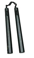 Nunchaku - Nippon Sport Octagonal - Sort Træ - m/Snor