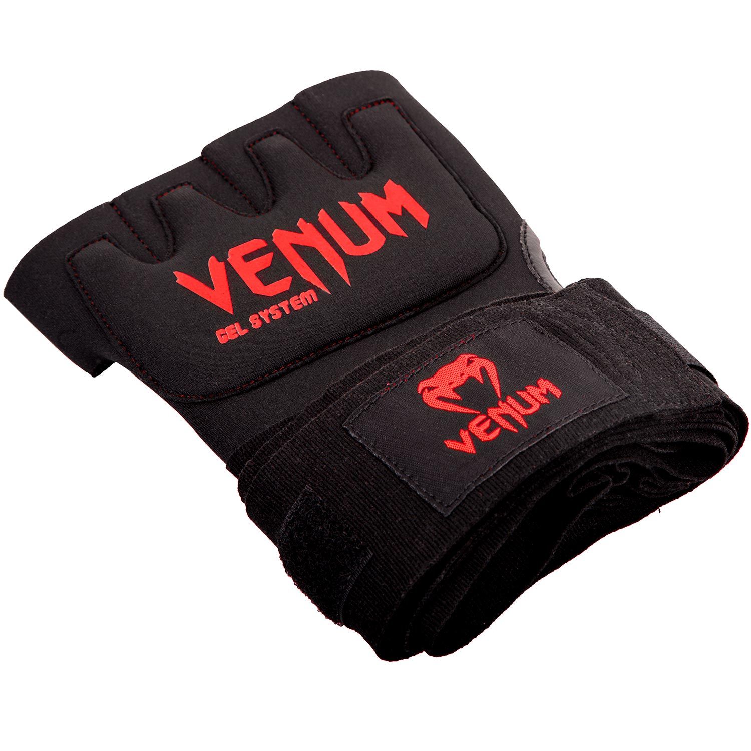 Inderhandske - Venum Gel Glove Wraps "Kontact"- Sort/Rød