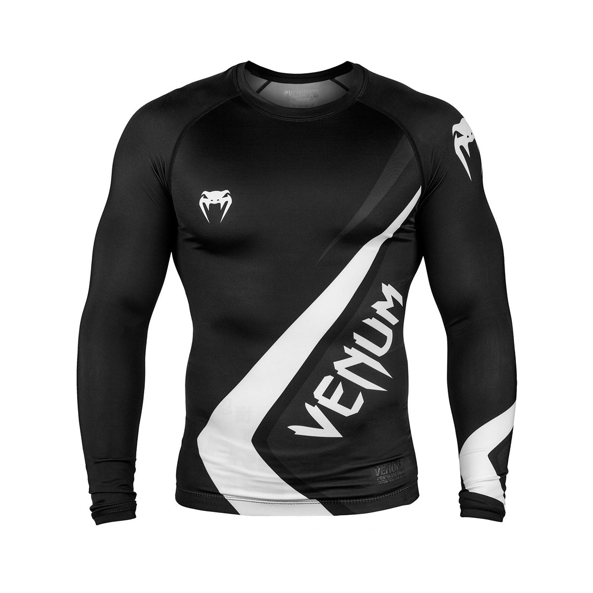 Rashguard - Venum - 'Contender 4.0' - Svart-Grå-Vit - Långärmad