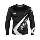 Rashguard - Venum - 'Contender 4.0' - Svart-Grå-Vit - Långärmad