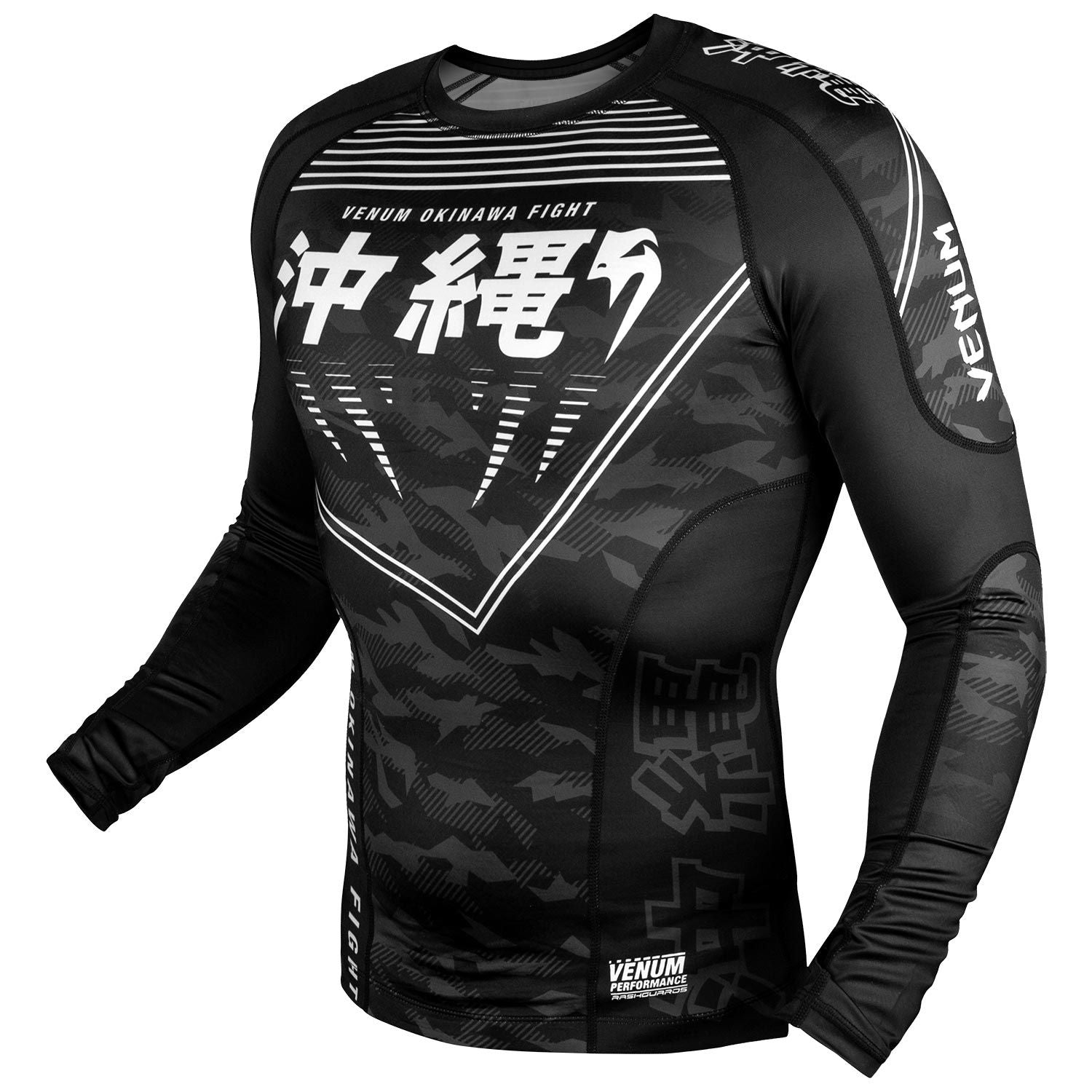 Rashguard - Venum Okinawa 2.0 - Long Sleeves - Black/White