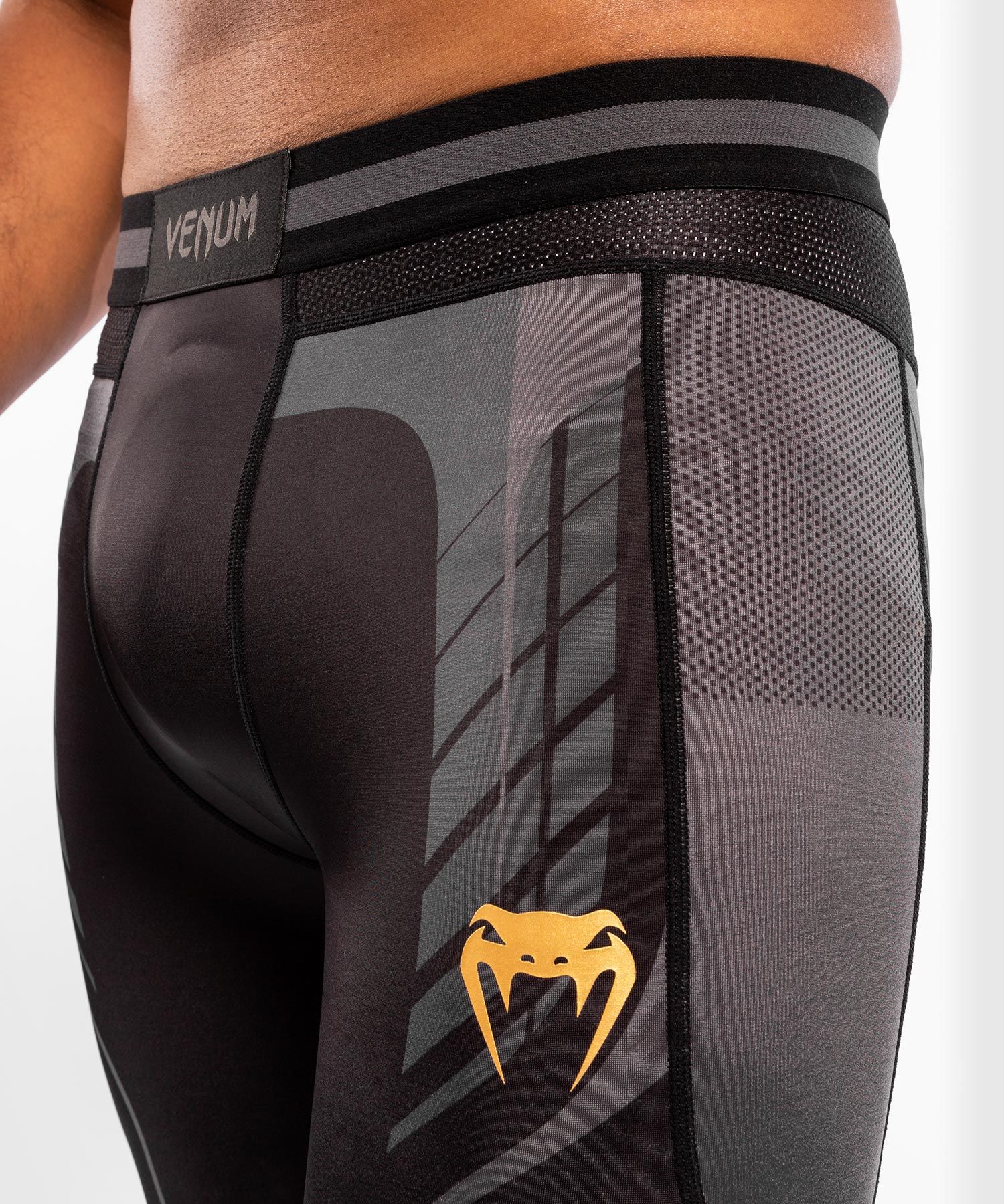 Compression Tights - Venum - 'Athletics' - Black-Gold